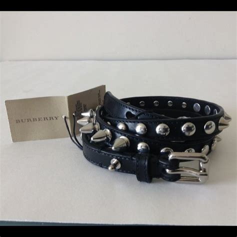 burberry skinny belt|Burberry belt with 3 spikes.